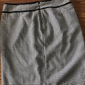 Black & White plaid Lined Skirt